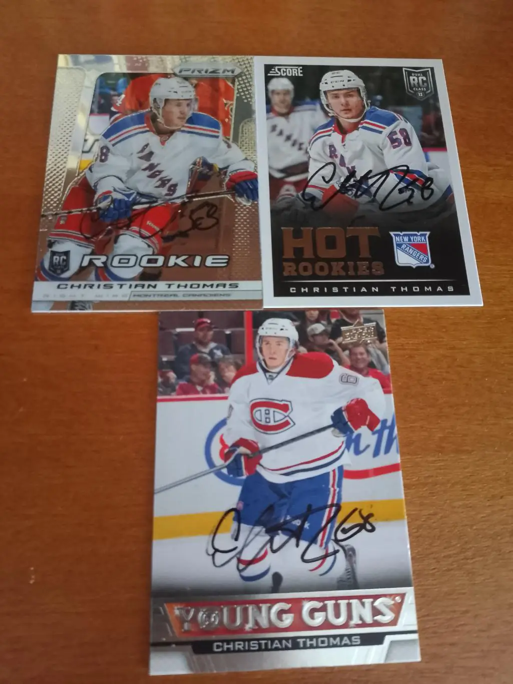 Автографы Кристиан Томас НХЛ