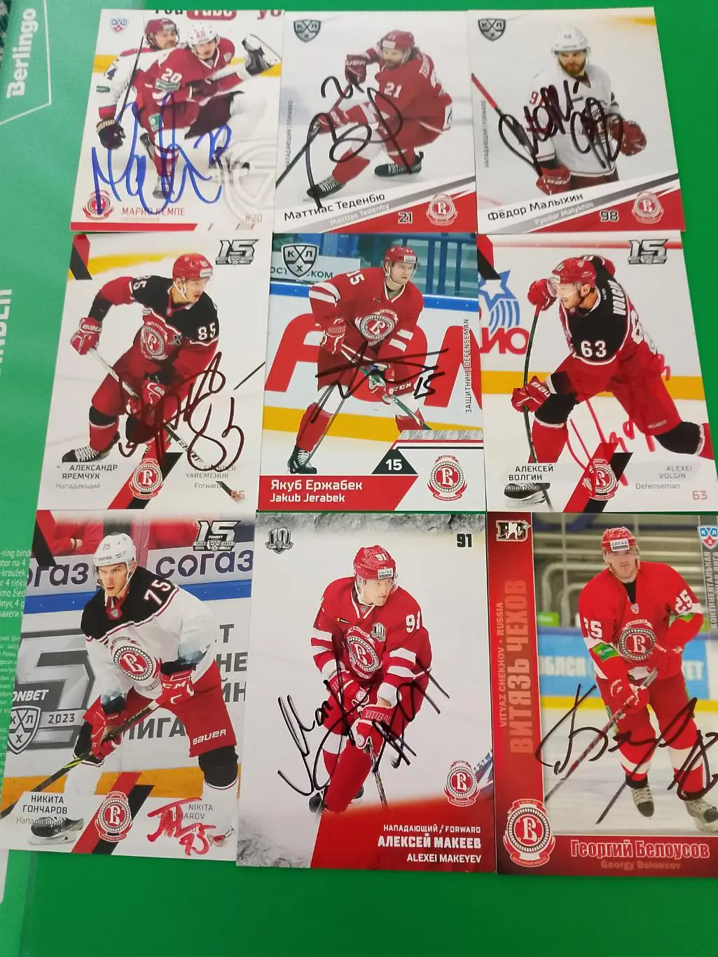 18 автографов ХК Витязь 1
