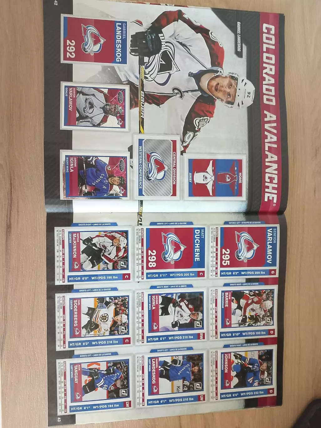 Альбом PANINI NHL 2015-2016 собранный на 79 процентов 3