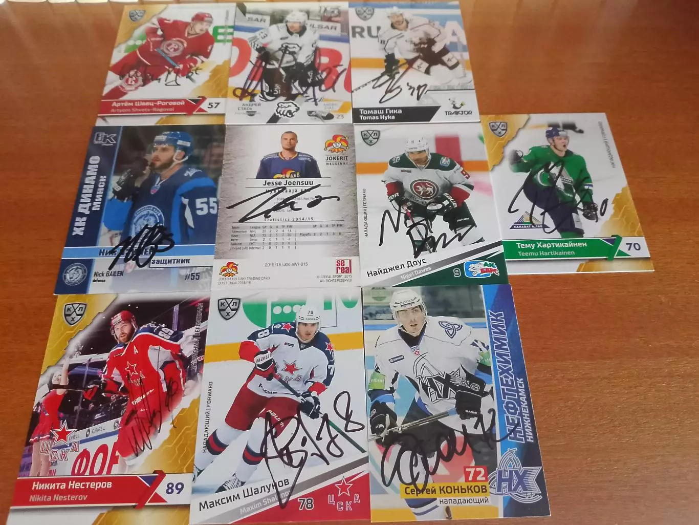 19 разных автографов КХЛ 1