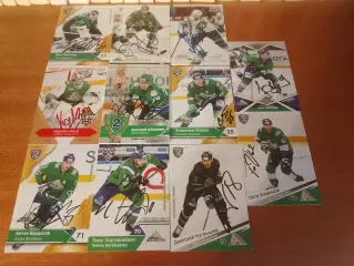 21 разный живой автограф игроков ХК Салават Юлаев