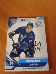 Автограф на тиражной карте Кёртис Волк Барыс