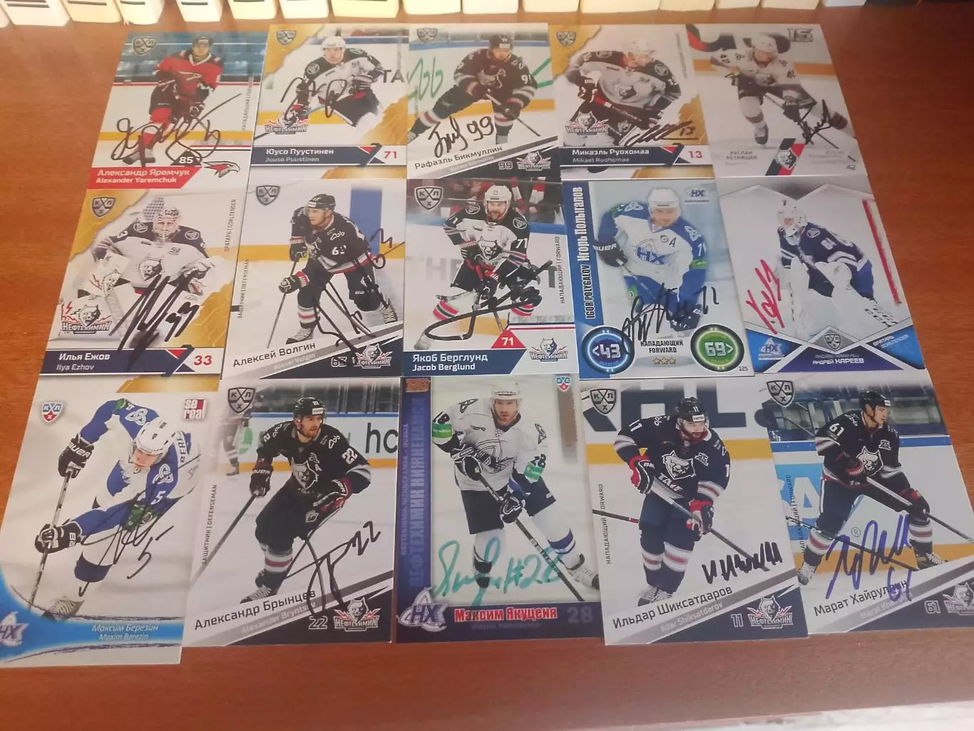 45 автографов игроков Кхл 1