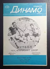 Динамо Київ - Пахтакор Ташкент 07.07.1981 Дублюючі склади команд