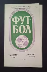 Динамо Київ - Ністру Кишинів 02.11.1974