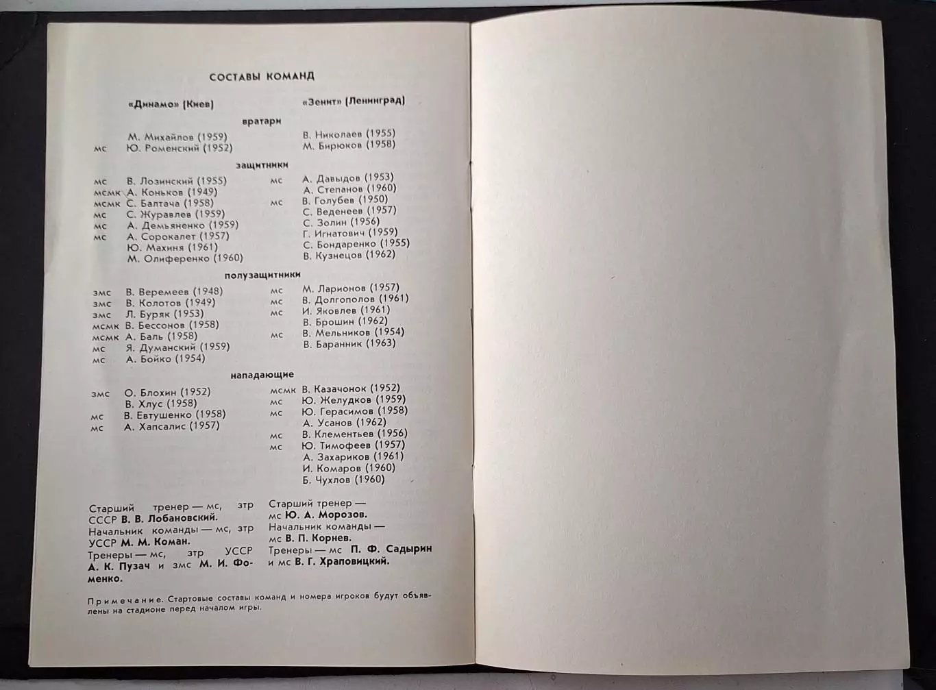 Динамо Київ - Зеніт 31.10.1981 4