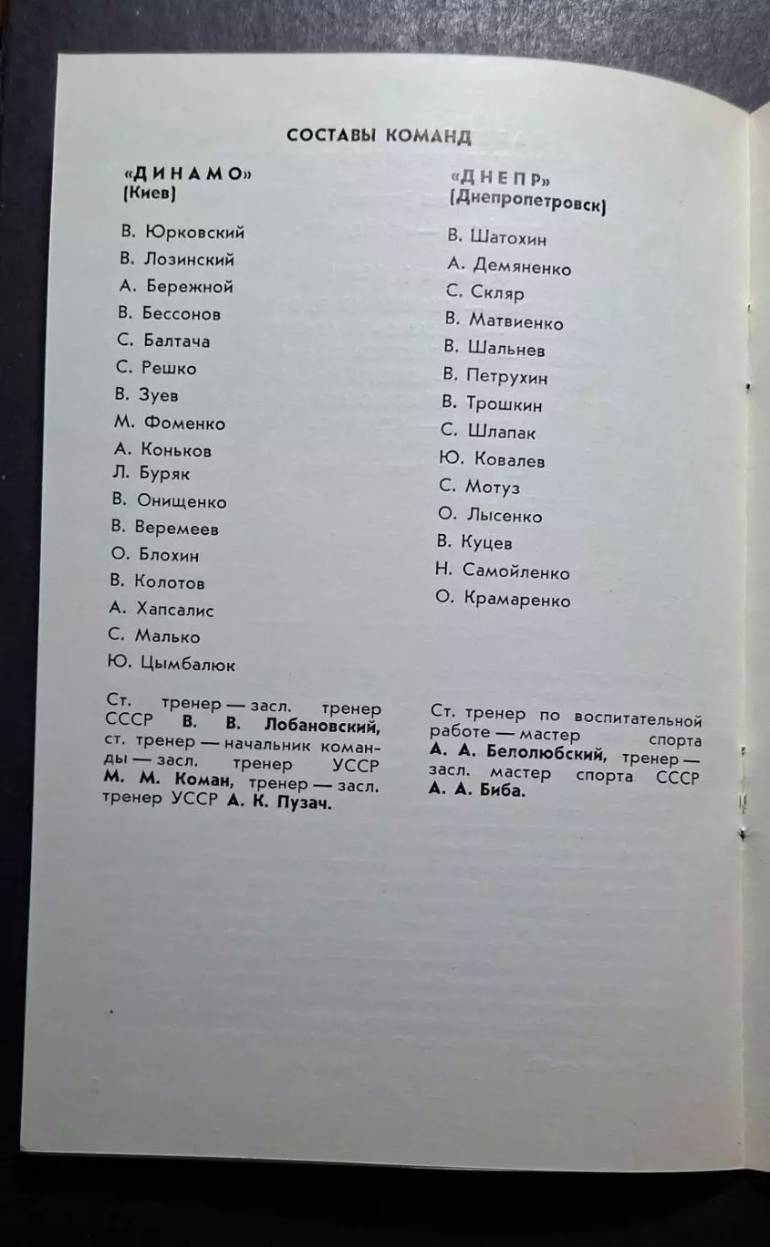Динамо Київ - Дніпро Дніпропетровськ 17.06.1978 2