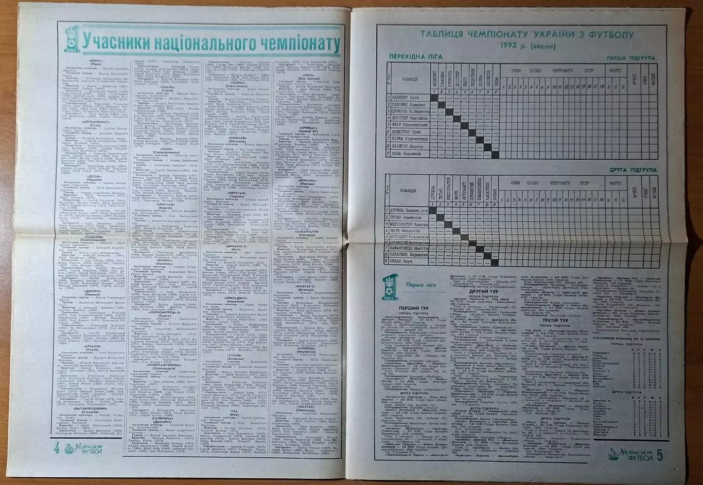 Український футбол #13-14 (40-41) березень 1992 2