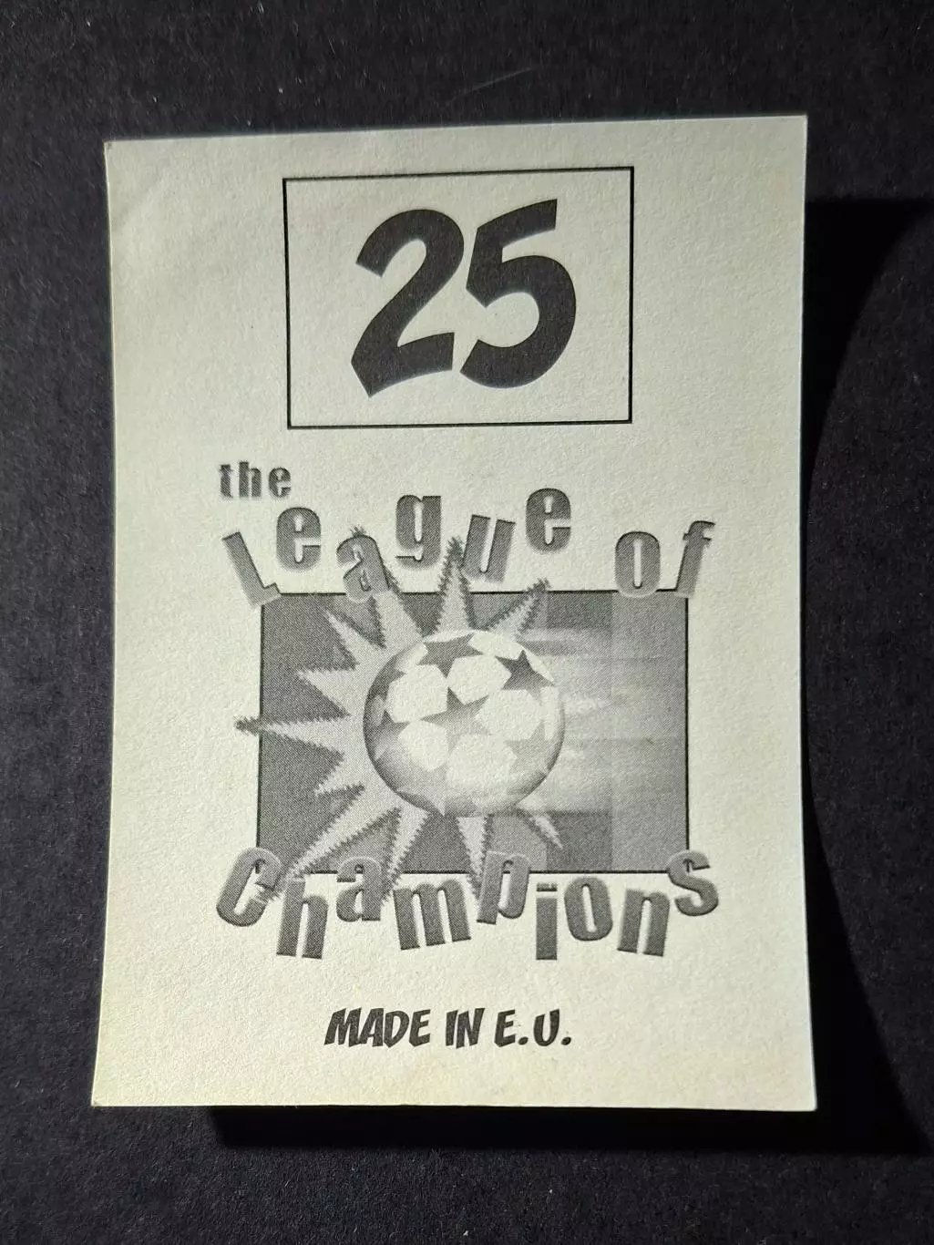 Наклейка Panini Гуті #25 Реал Мадрид Ліга Чемпіонів 1998/99 1