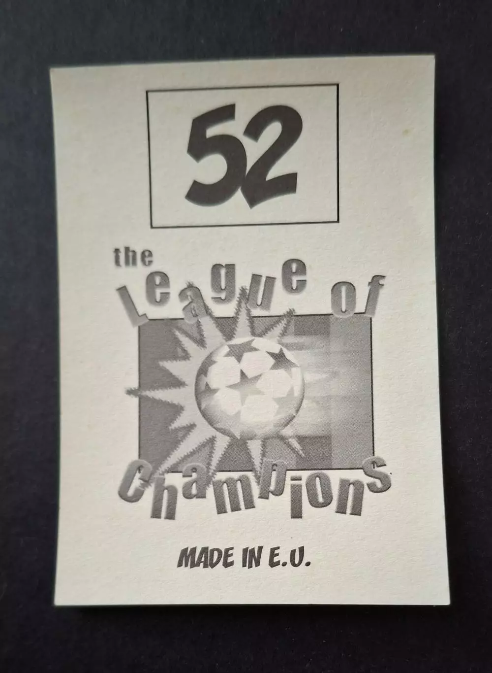 Наклейка Panini Андреас Бук #52 Кайзерслаутерн Ліга Чемпіонів 1998/99 1