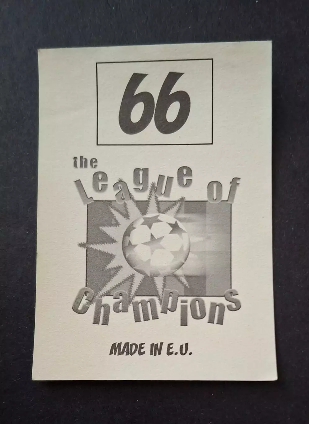 Наклейка Panini Дидье Дешам #66 Ювентус Ліга Чемпіонів 1998/99 1