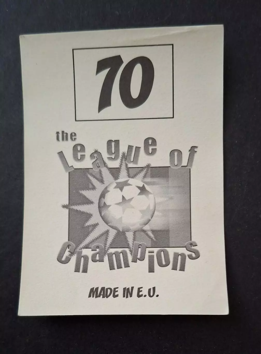 Наклейка Panini Алессандро Дель Пьеро #70 Ювентус Ліга Чемпіонів 1998/99 1