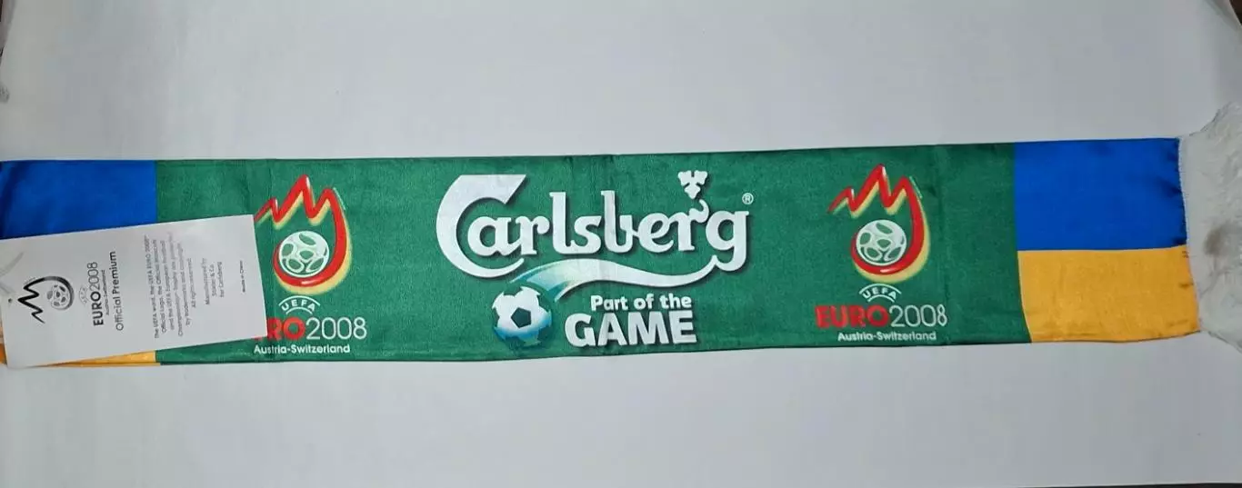 Шарф Carlsberg Україна EURO 2008 двостороній літній