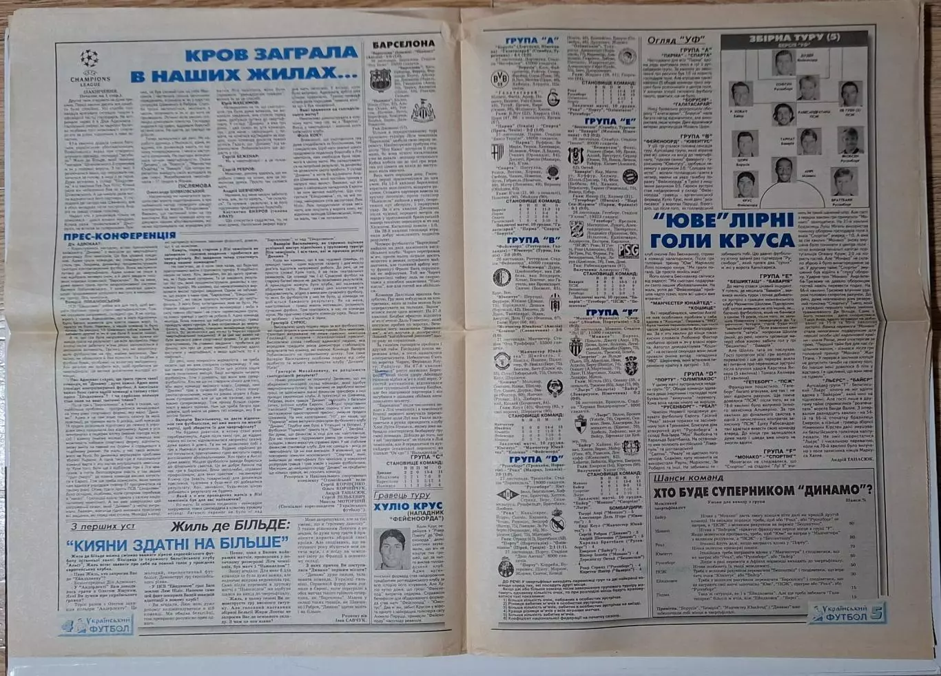 Український футбол #50 (321) листопад 1997 Динамо Київ - Ейндховен Нідерланди 2