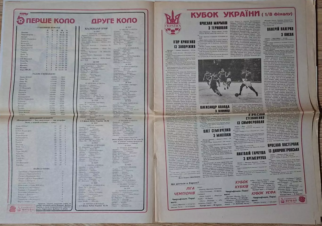 Український футбол #6-7 (230-231) березень 1996 16 стор. 1