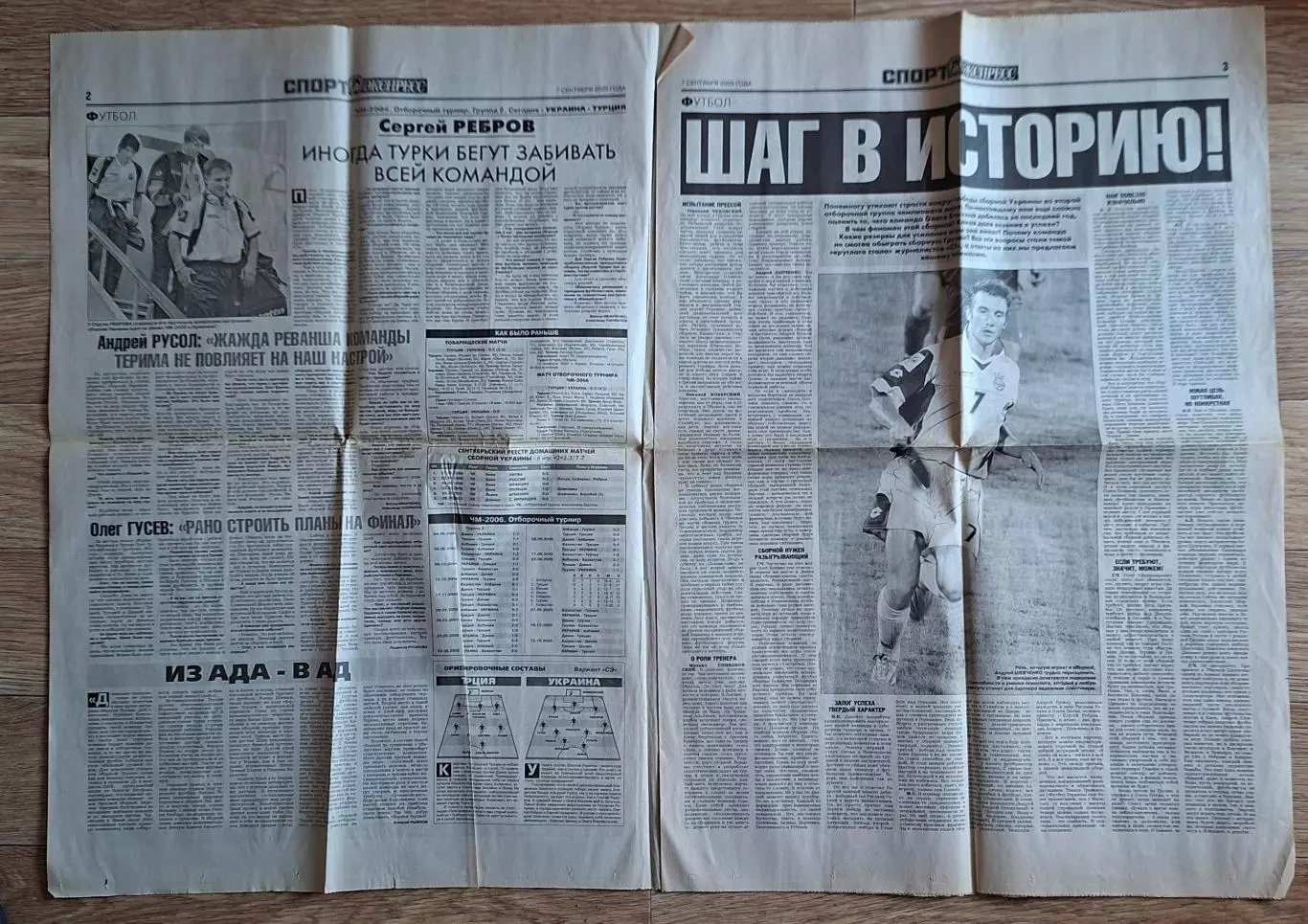 Спорт Экспресс #204 (07.09.2005) напередодні матчу Україна - Туреччина 1