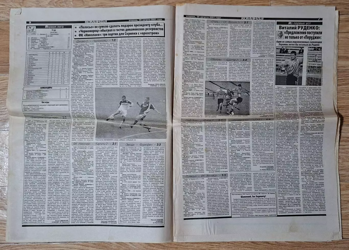 Команда #156 (28.08.2001) Боруссія Д. - Шахтар Донецьк,Йокеріт - ЦСКА Київ 3