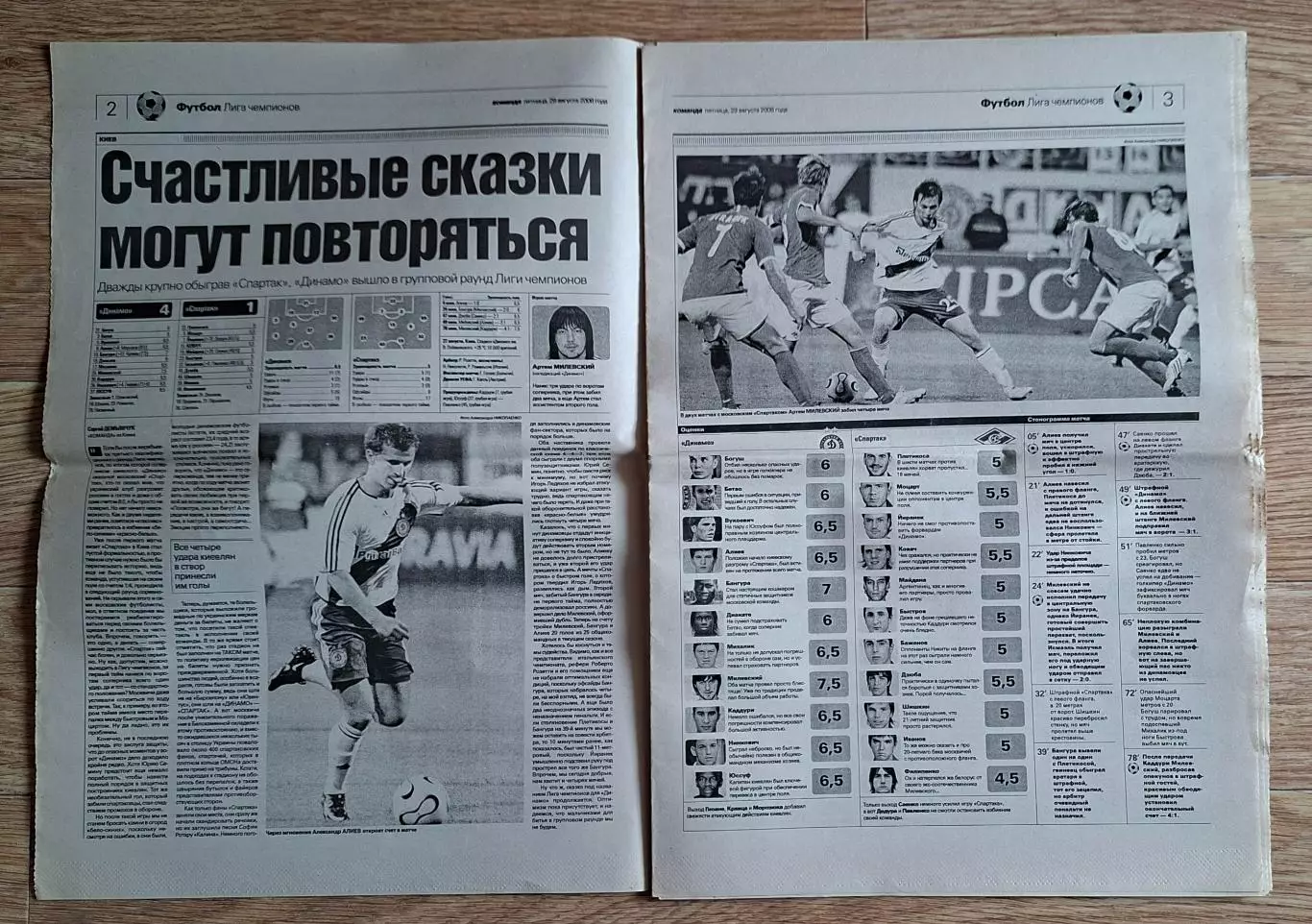 Команда #157 (29.08.2008) Динамо Київ - Спартак, Динамо Загреб - Шахтар 1