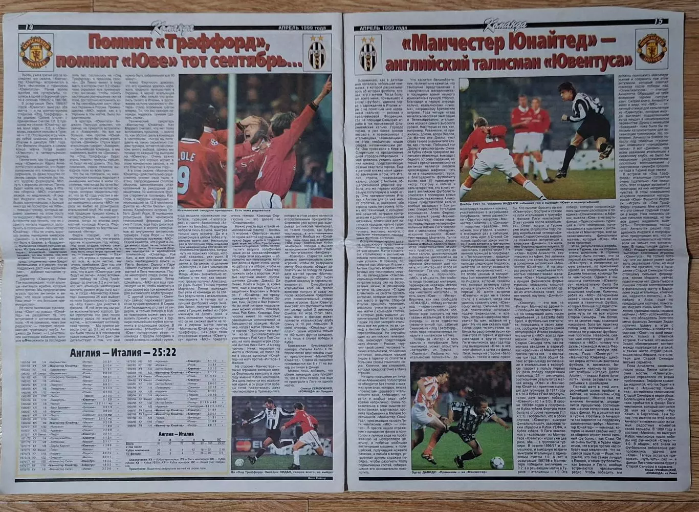 Команда спецвипуск квітень 1999 Динамо Київ - Баварія Мюнхен Півфінал ЛЧ 6