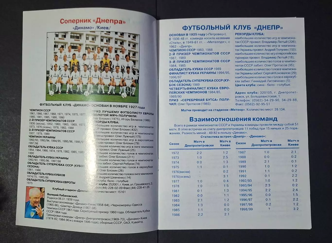 Дніпро Дніпропетровськ - Динамо Київ 18.05.1999 1