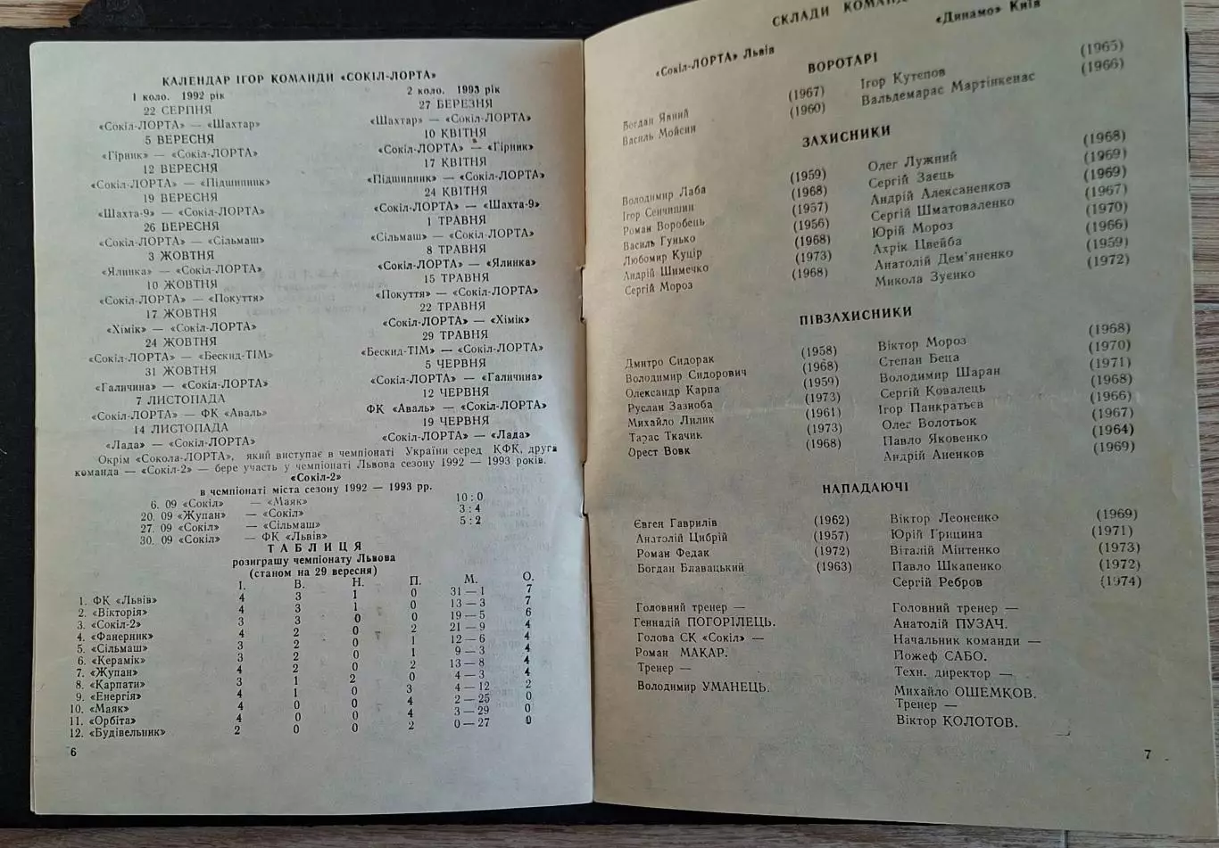 Сокіл - Лорта Львів - Динамо Київ 07.10.1992 Кубок України 3