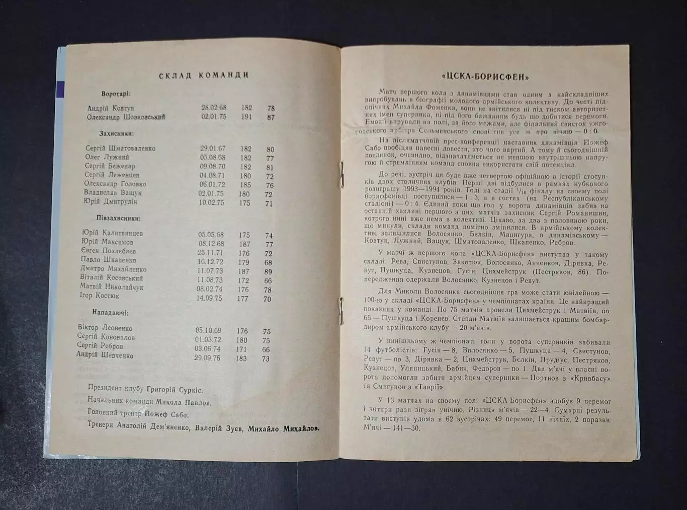 ЦСКА Борисфен - Динамо Київ 11.05.1996 3