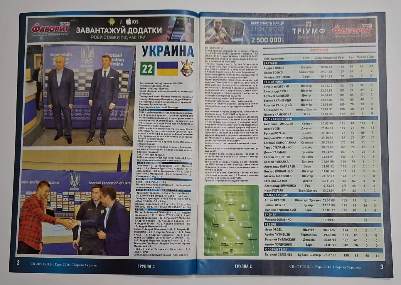 Футбол спецвипуск збірна Україна до ЄВРО EURO 2016 1