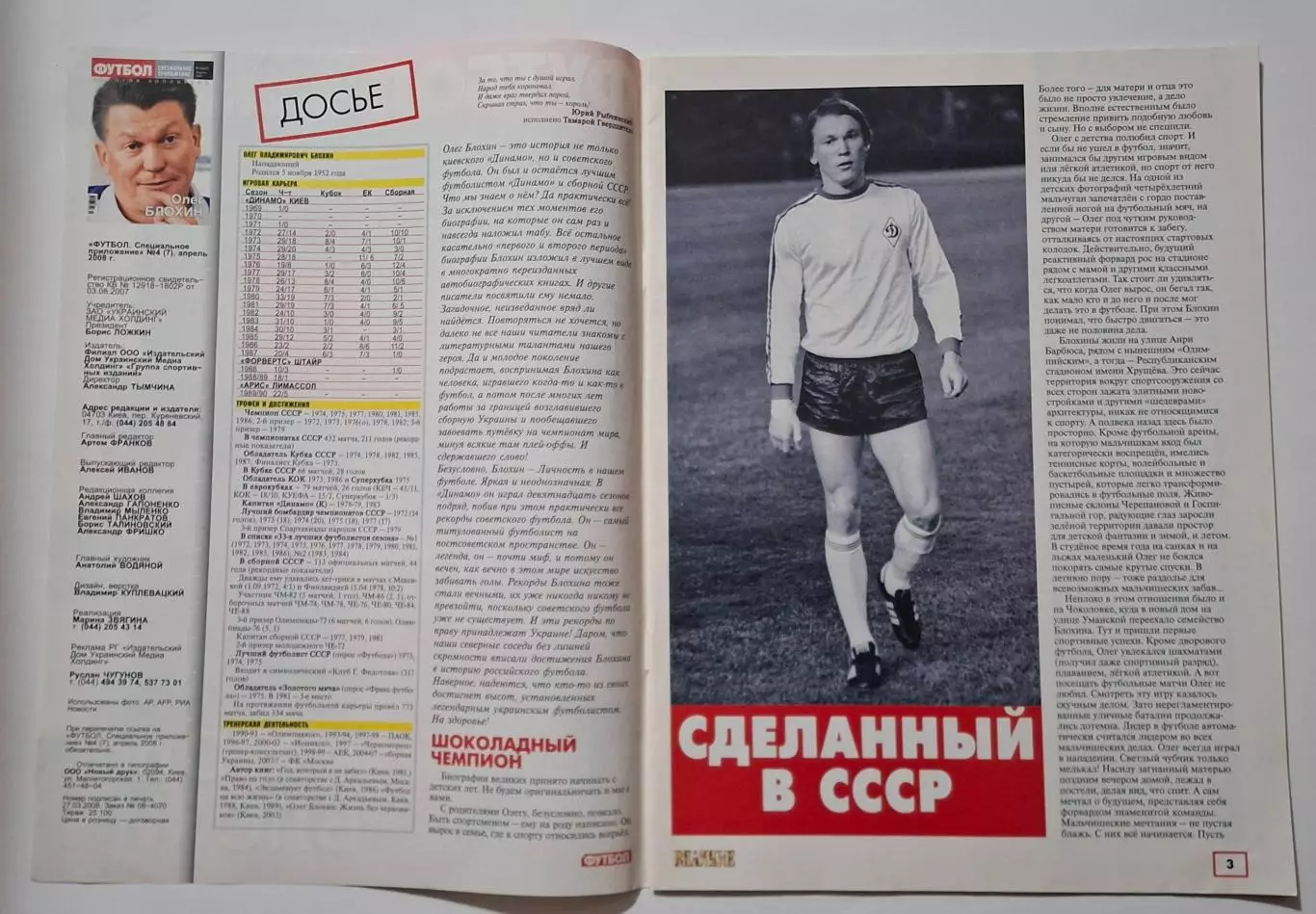 Футбол Золота колекція Блохін/Шевченко квітень 2008 1