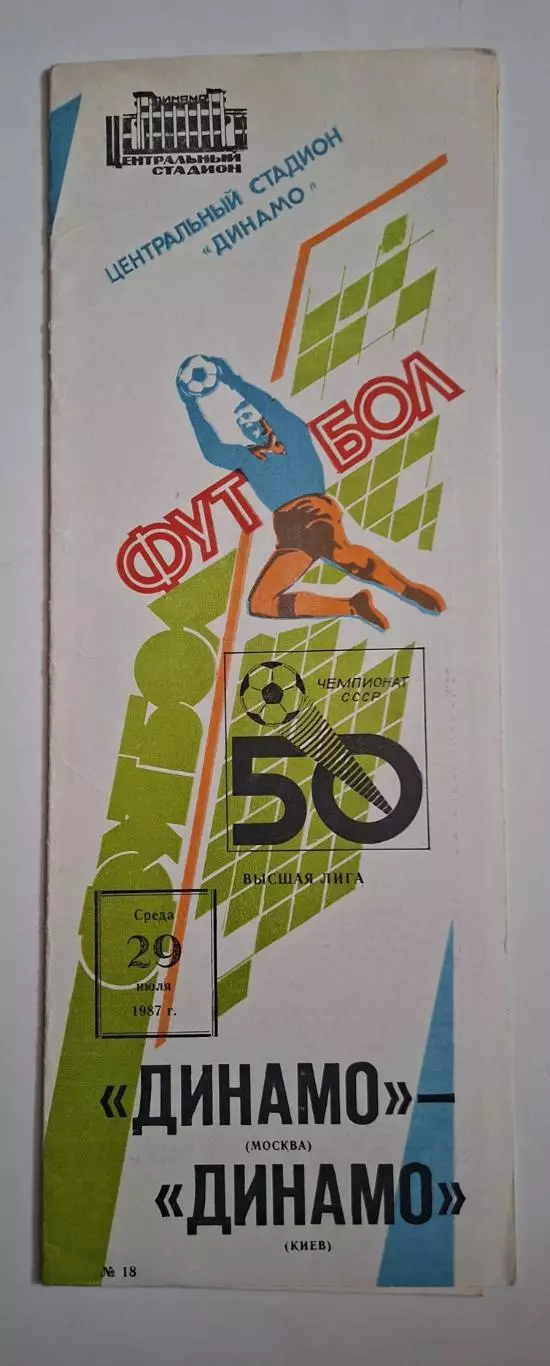 Динамо М. - Динамо Київ 29.07.1987 Чемпіонат СРСР