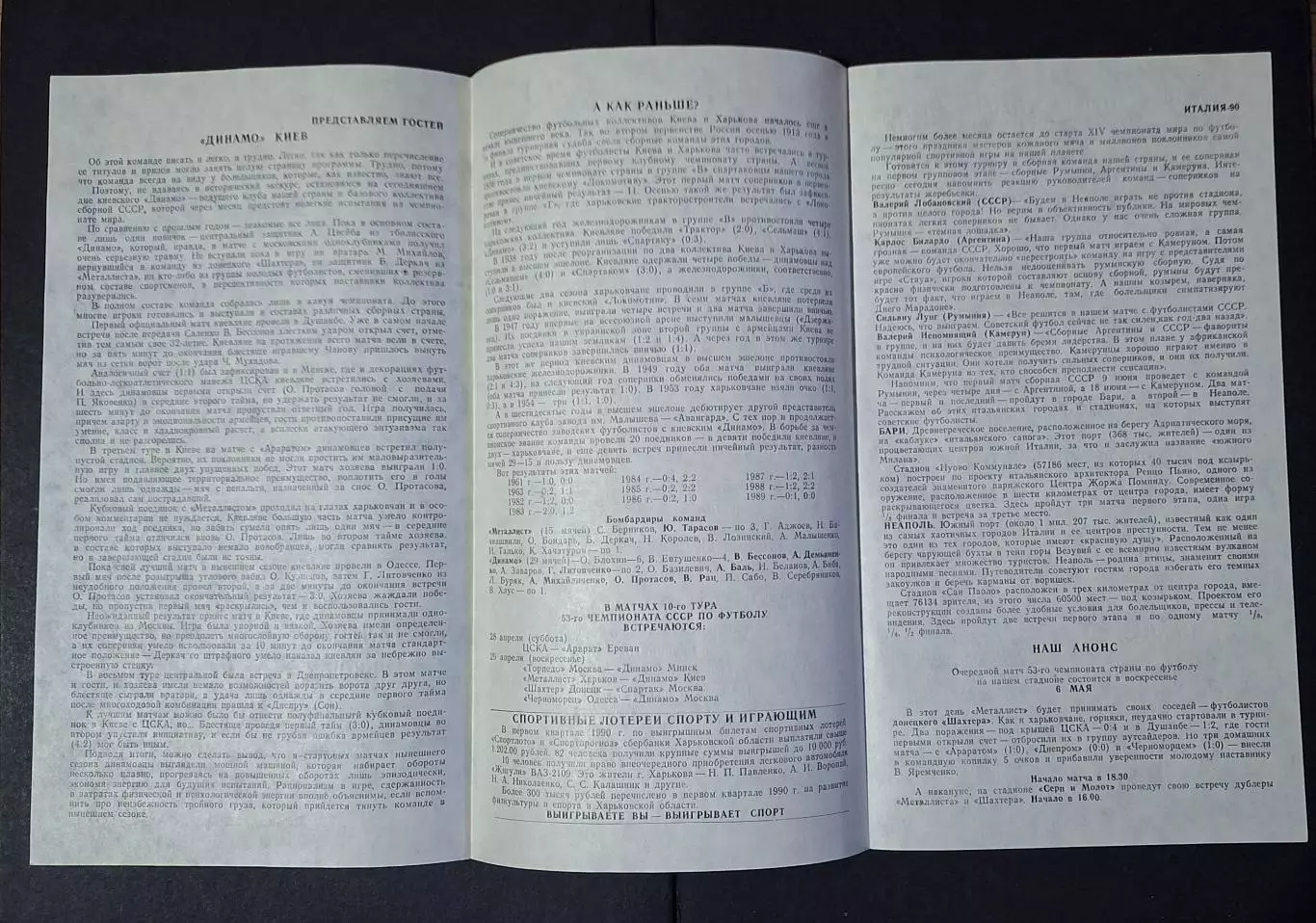 Металіст Харків - Динамо Київ 29.04.1990 Чемпіонат СРСР 2