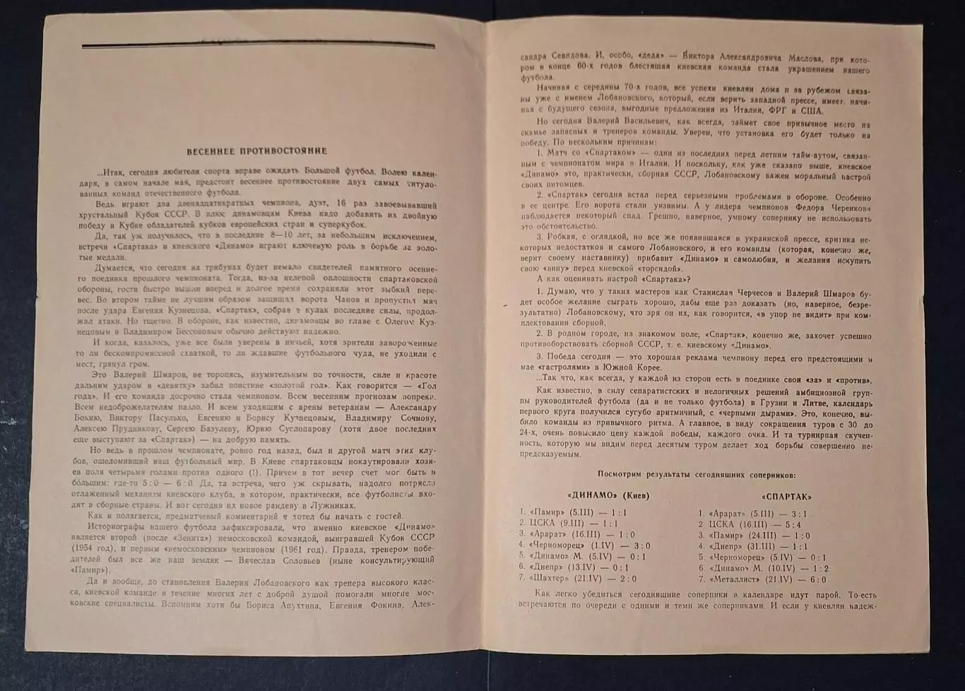 Спартак М - Динамо Київ 06.05.1990 Чемпіонат СРСР 1