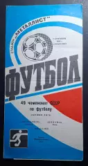 Металіст Харків - Динамо Київ 07.09.1986 Чемпіонат СРСР