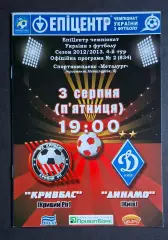 Кривбас Кривий Ріг - Динамо Київ Чемпіонат України 03.08.2012