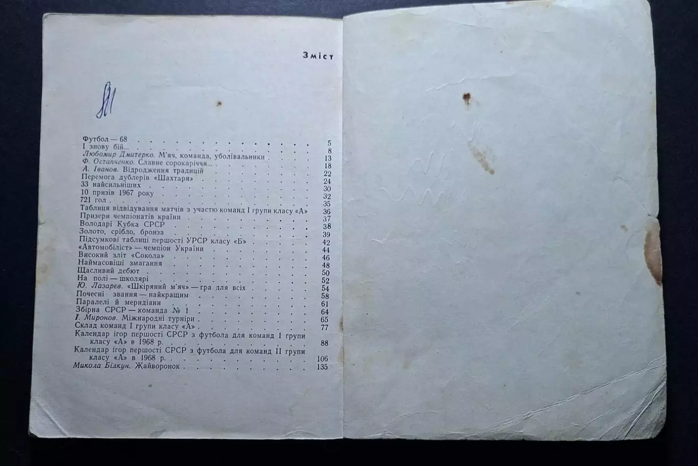 Футбол Довідник - календар 1968 Київ 6