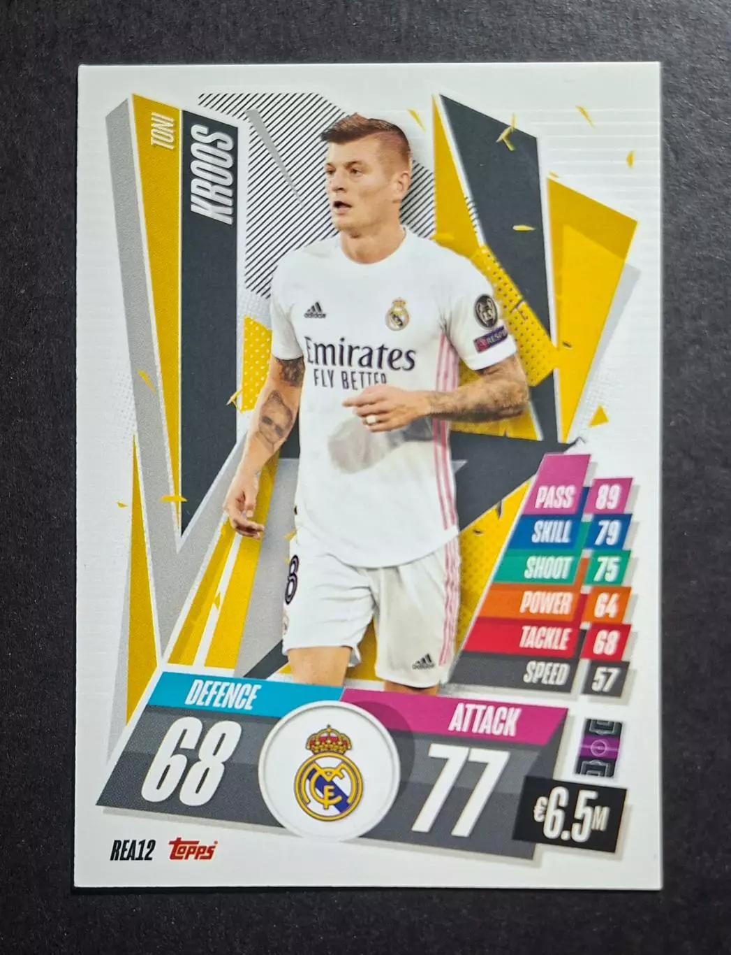 Картка Topps Тоні Кроос Реал Мадрид Ліга Чемпіонів 2020/21