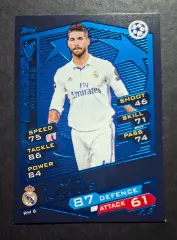 Картка Topps Серхіо Рамос Реал Мадрид Ліга Чемпіонів 2016/17