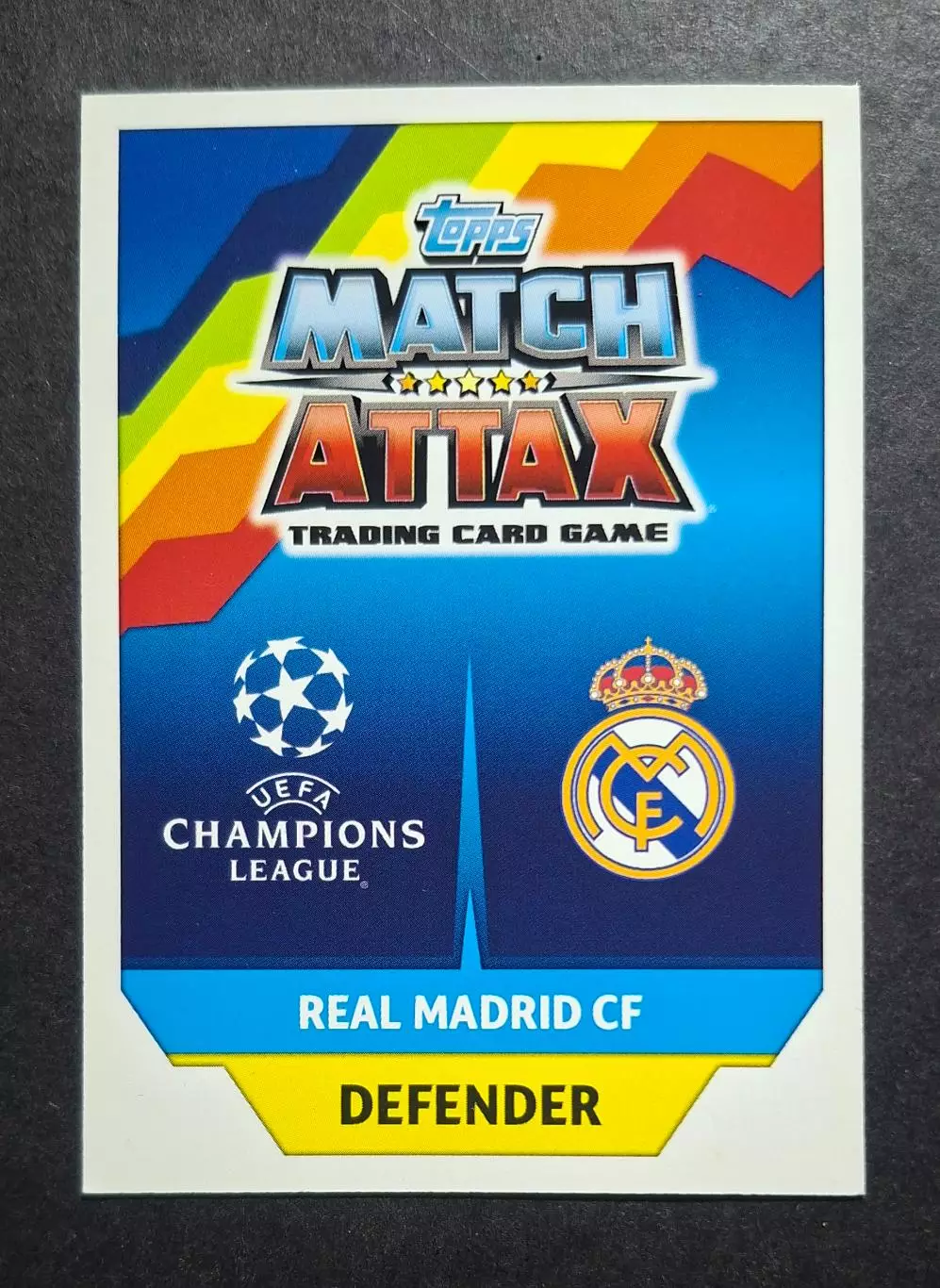 Картка Topps Серхіо Рамос Реал Мадрид Ліга Чемпіонів 2017/18 1