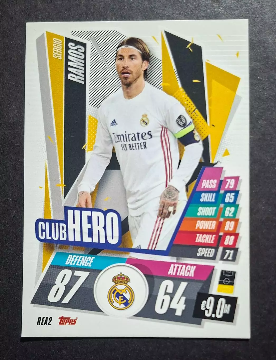 Картка Topps Серхіо Рамос Реал Мадрид Ліга Чемпіонів 2020/21