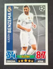 Картка Topps Карім Бензема Реал Мадрид Ліга Чемпіонів 2015/16