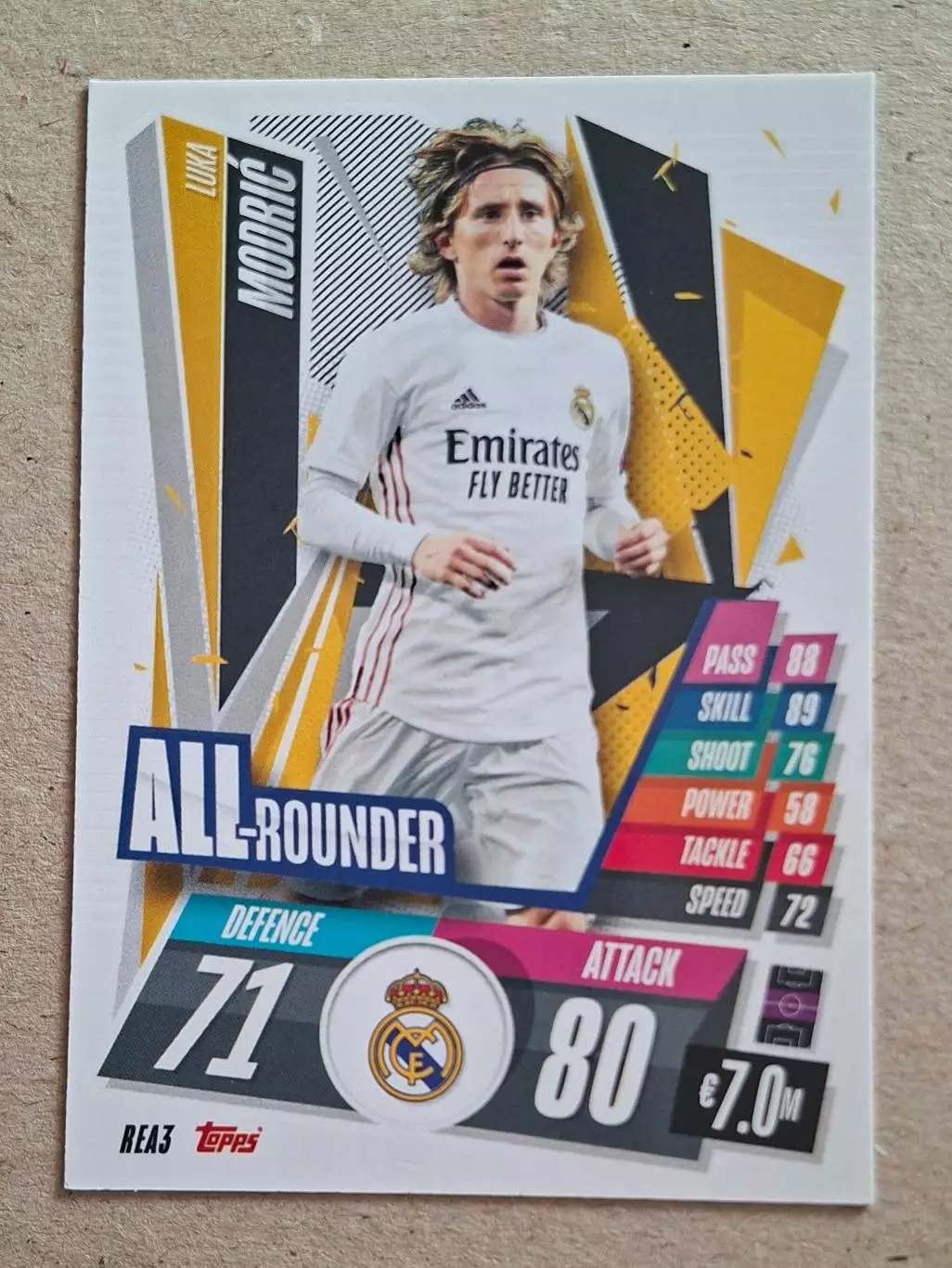 Картка Topps Лука Модрич Реал Мадрид Ліга Чемпіонів 2020/21
