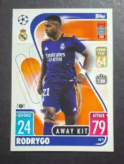 Картка Topps Родріго Реал Мадрид Ліга Чемпіонів 2021/22