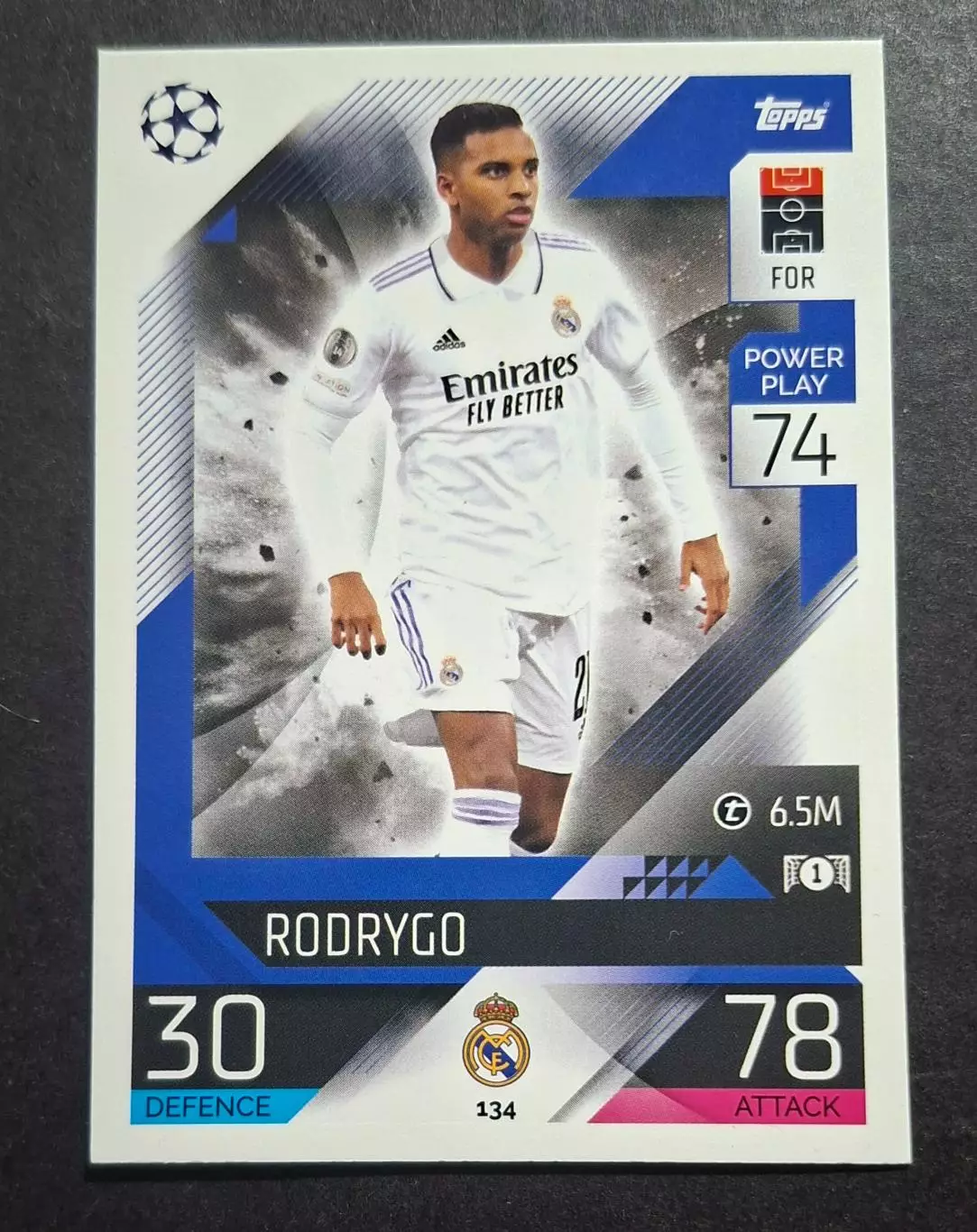 Картка Topps Родріго Реал Мадрид Ліга Чемпіонів,Ліга Європи 2022/23