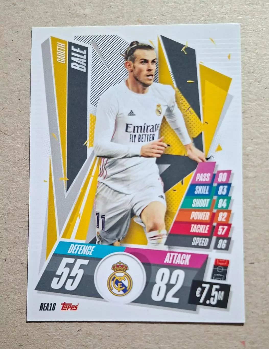 Картка Topps Гарет Бейл Реал Мадрид Ліга Чемпіонів 2020/21
