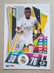 Картка Topps Вінісіус Жуніор Реал Мадрид Ліга Чемпіонів 2020/21