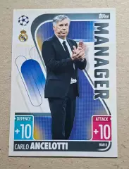 Картка Topps Карло Анчелотті Реал Мадрид Ліга Чемпіонів 2021/22