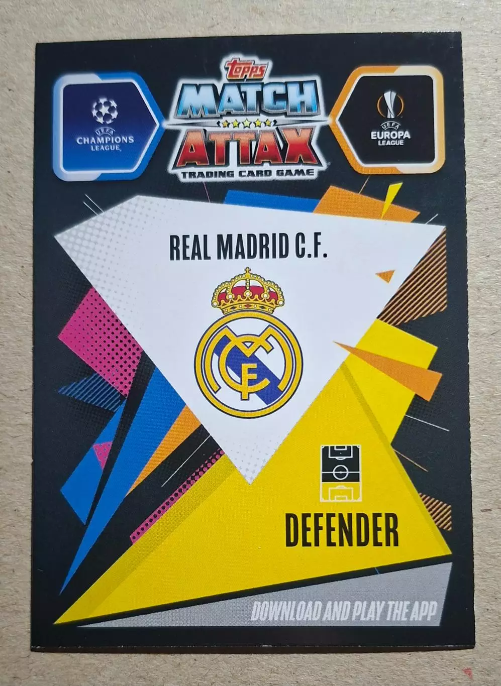 Картка Topps Марсело Реал Мадрид Ліга Чемпіонів 2020/21 1
