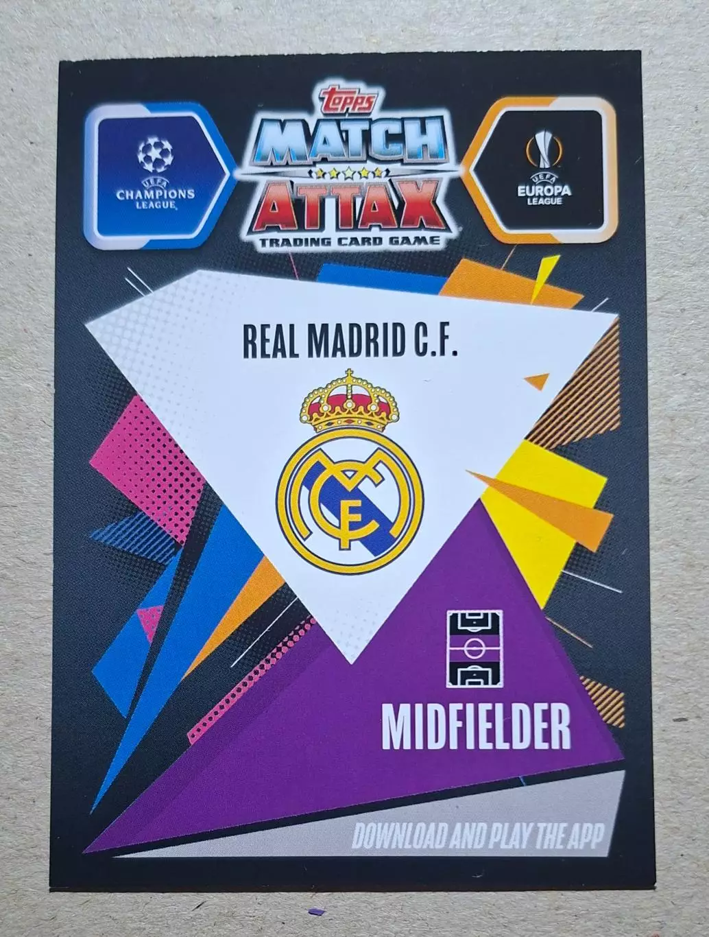 Картка Topps Valverde / Вальверде Реал Мадрид Ліга Чемпіонів 2020/21 1