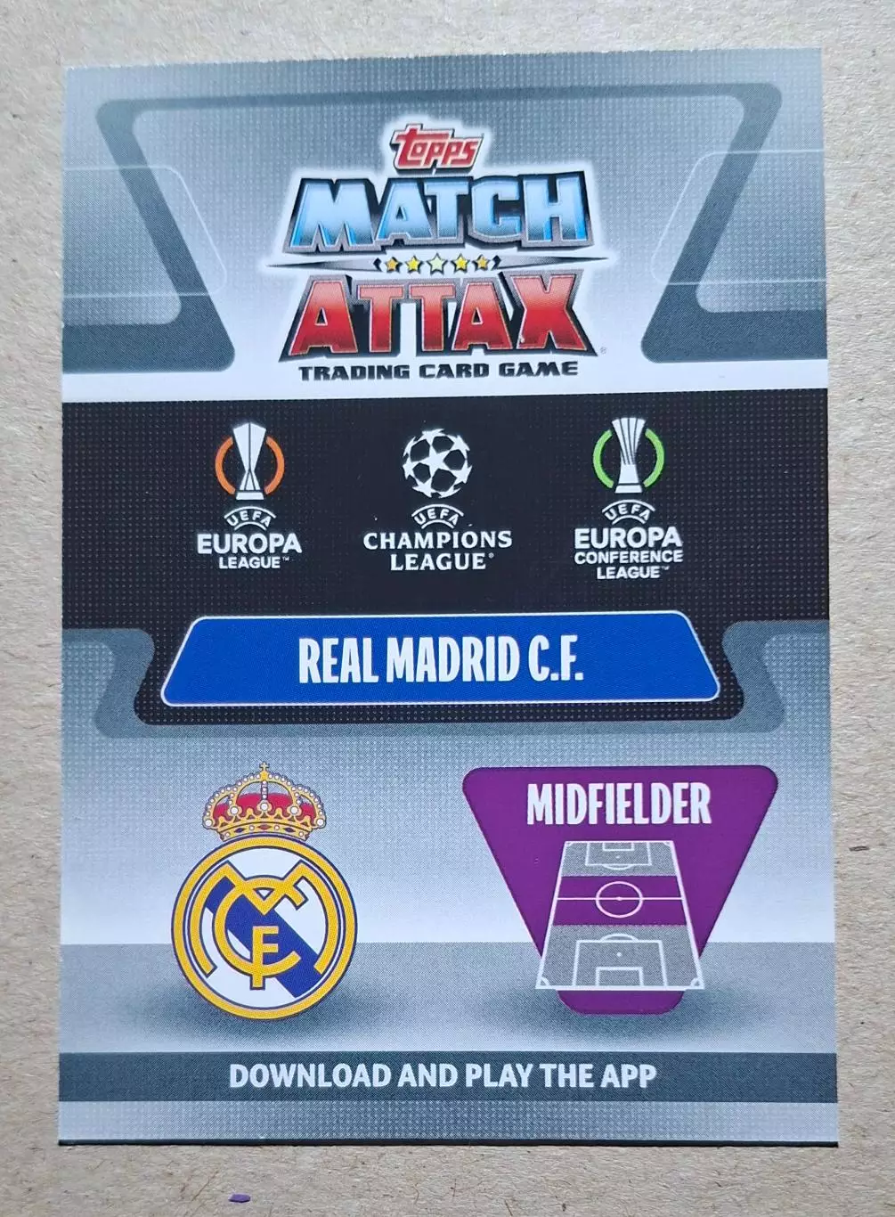 Картка Topps Valverde / Вальверде Реал Мадрид Ліга Чемпіонів 2021/22 1