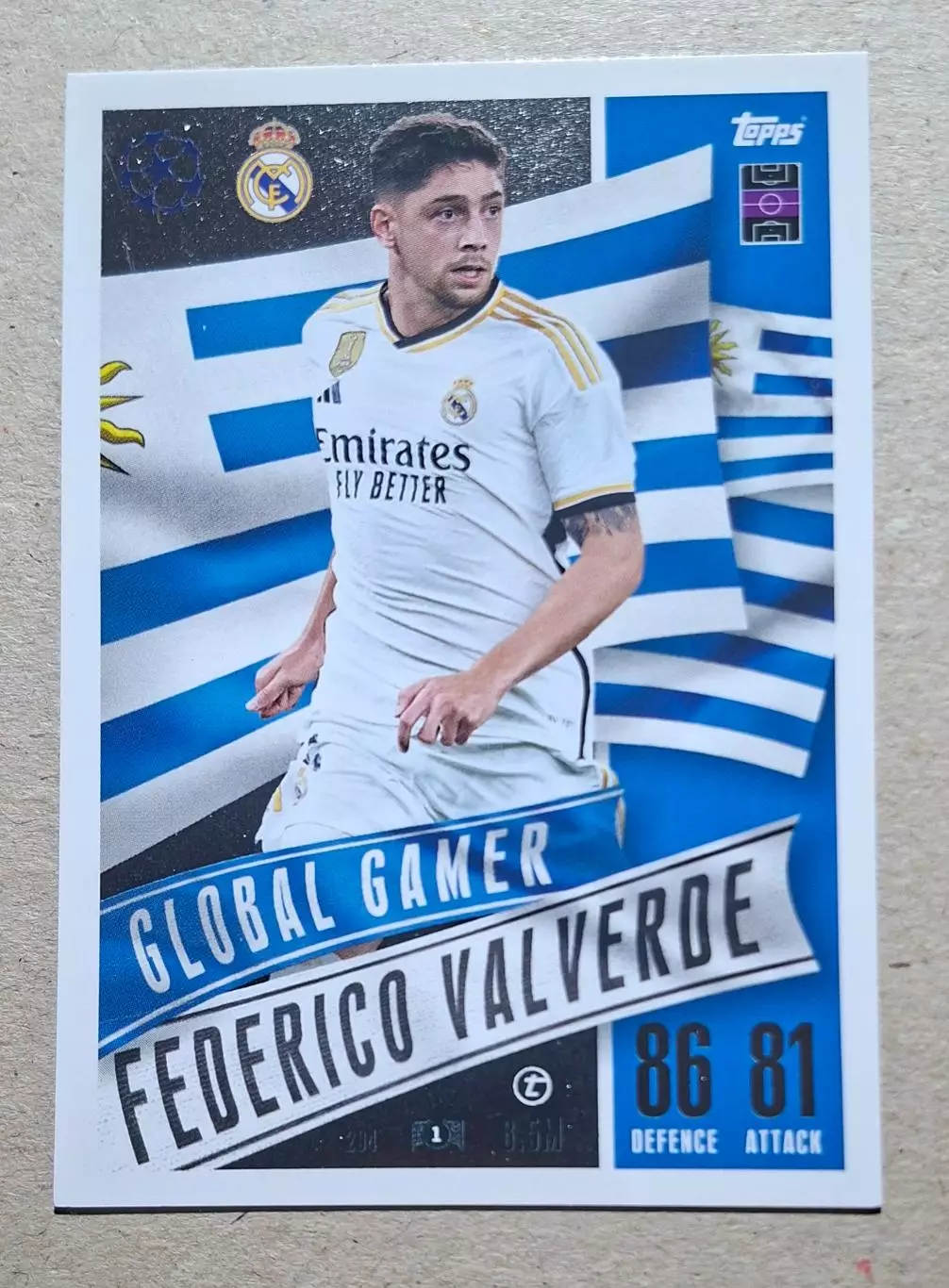 Картка Topps Valverde / Вальверде Реал Мадрид 2023/24