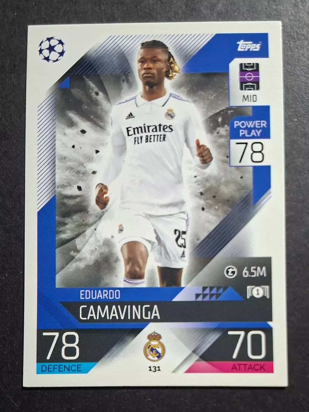 Картка Topps Камавінга Реал Мадрид Ліга Чемпіонів 2022/23